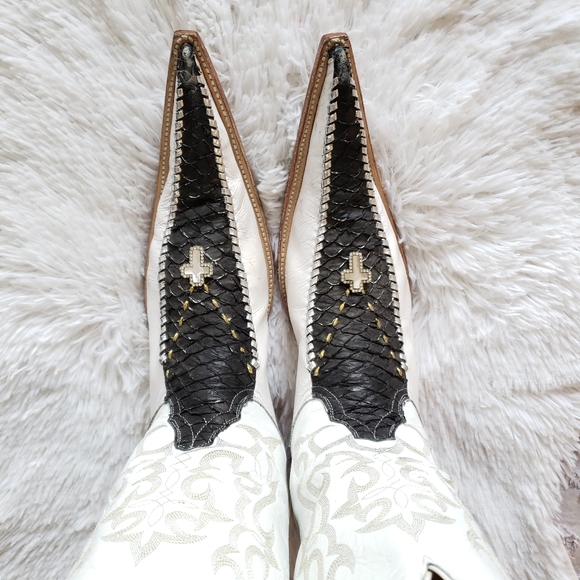 Vintage Mexican Western Boots 3x toe - Picture 3 of 15